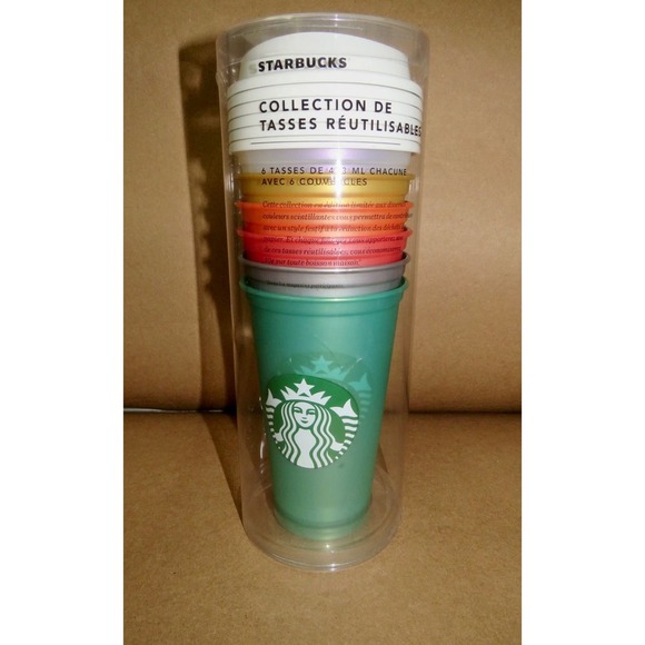 Starbucks Limited Collection - 6 pk. Shimmery Reusable Cups - Picture 3 of 3